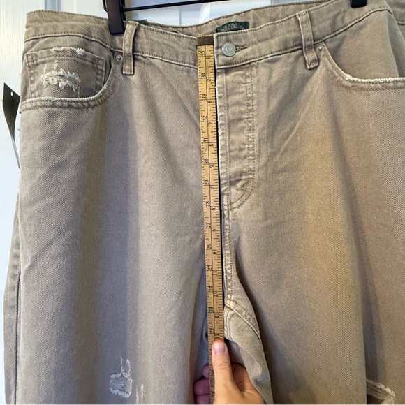 Wild Fable Tan High Rise Straight Leg Distressed Jeans - Picture 7 of 7